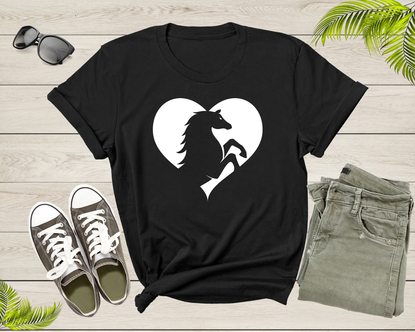 Cool Horse Pony Lover Gift Shirt For Men Women Kids Girls Boys Aesthetic Horse Lover Gift Ideas Tshirt Graphic Horse Head Silhouette T-shirt