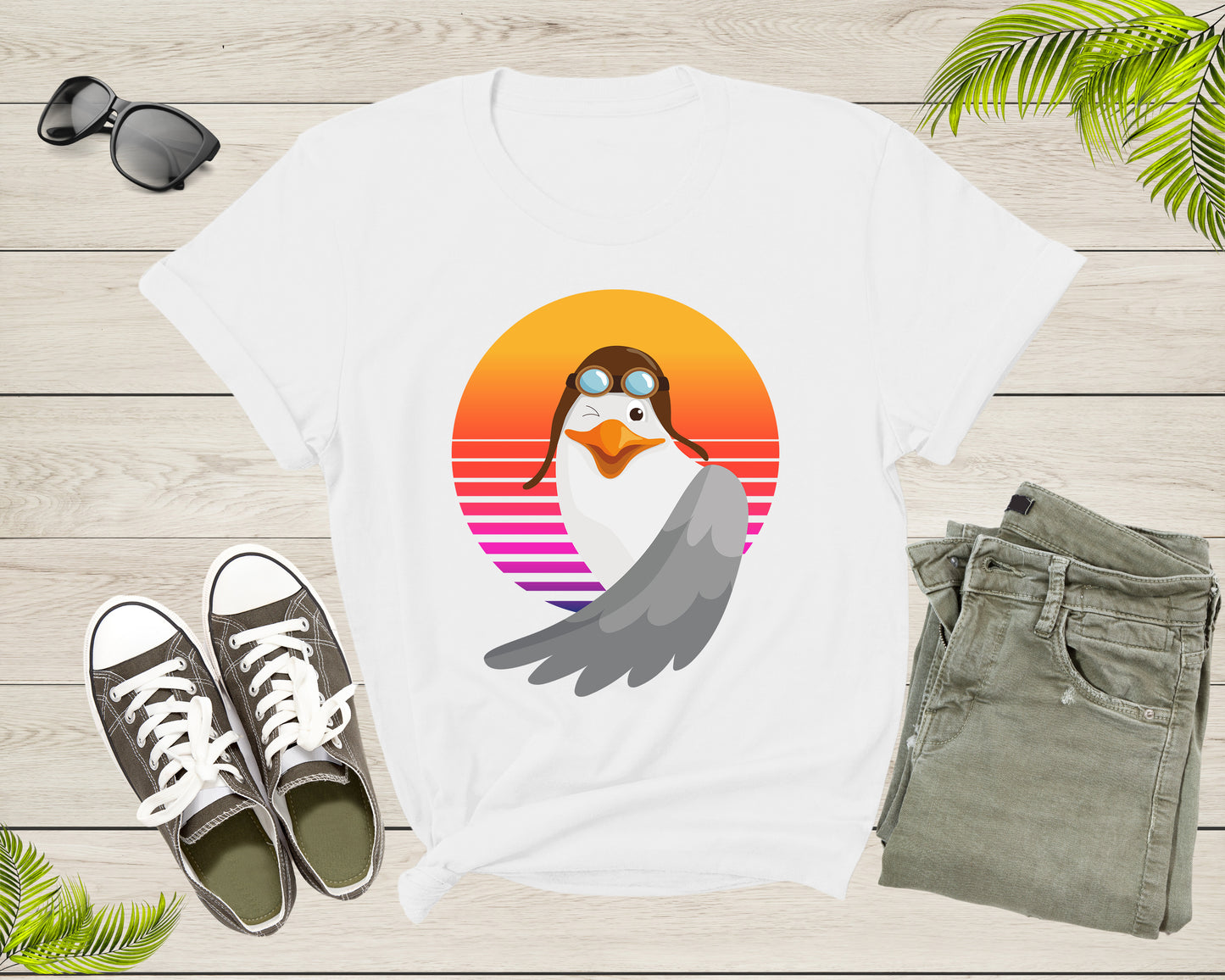 Ocean Seagull Bird Lover Gift Shirt For Men Women Kids Boys Girls Funny Seagull Graphic Print Tshirt Cool Seagull Birthday Present T-shirt