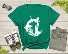 Load image into Gallery viewer, Cool Horse Pony Lover Gift Shirt For Men Women Kids Girls Boys Aesthetic Horse Lover Gift Ideas Tshirt Graphic Horse Head Silhouette T-shirt