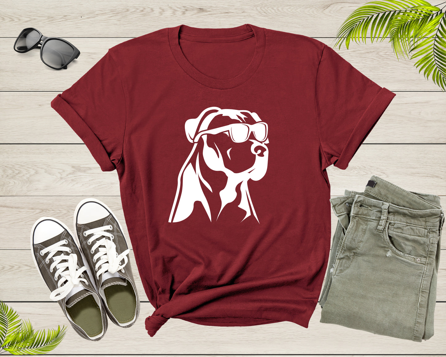 Pet Dog Doggie Puppy Animal Wearing Sunglasses Eyeglasses T-Shirt Dog Puppy Lover Owner Gift T Shirt for Men Women Kids Boys Girls Tshirt