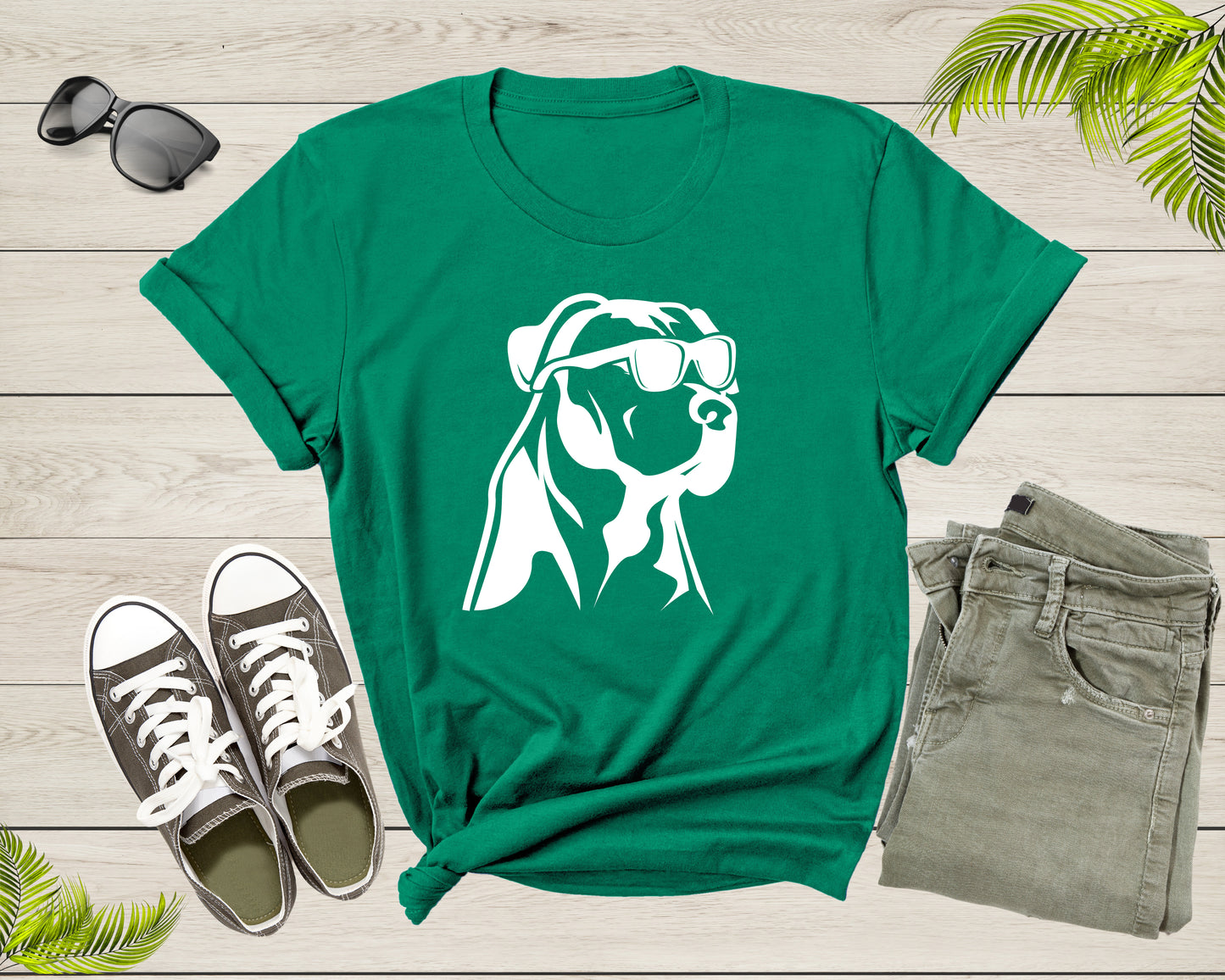 Pet Dog Doggie Puppy Animal Wearing Sunglasses Eyeglasses T-Shirt Dog Puppy Lover Owner Gift T Shirt for Men Women Kids Boys Girls Tshirt