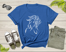 Load image into Gallery viewer, Cool Horse Pony Lover Gift Shirt For Men Women Kids Girls Boys Aesthetic Horse Lover Gift Ideas Tshirt Graphic Horse Head Silhouette T-shirt