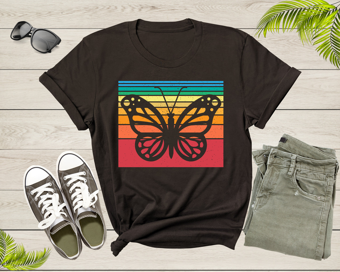 Retro Butterfly Lovers Botanical Gift For Women Girl Shirt Vintage Butterfly Shirt Butterfly Lover Cute Butterfly Insect Tshirt