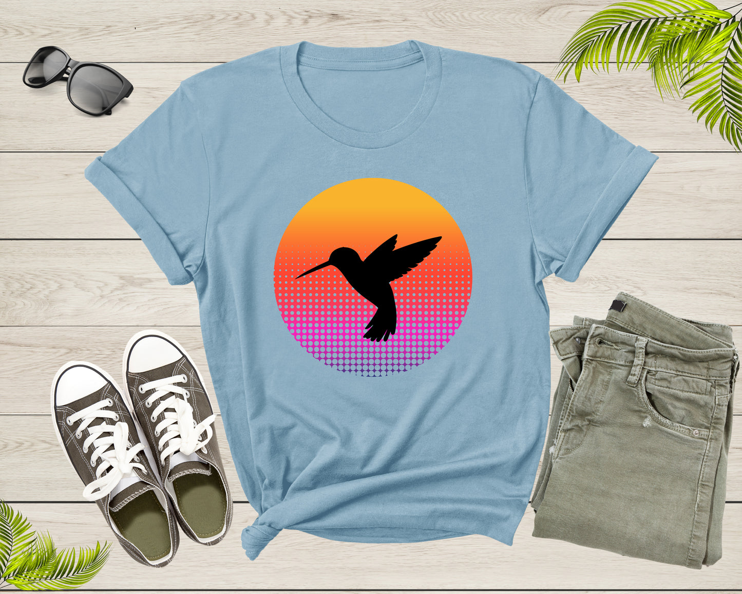 Retro Hummingbird Bird Lover Gift Shirt For Men Women Kids Ladies Boys Girls Hummingbird Gifts For Mom Dad Tshirt Cute Bird Graphic T-shirt