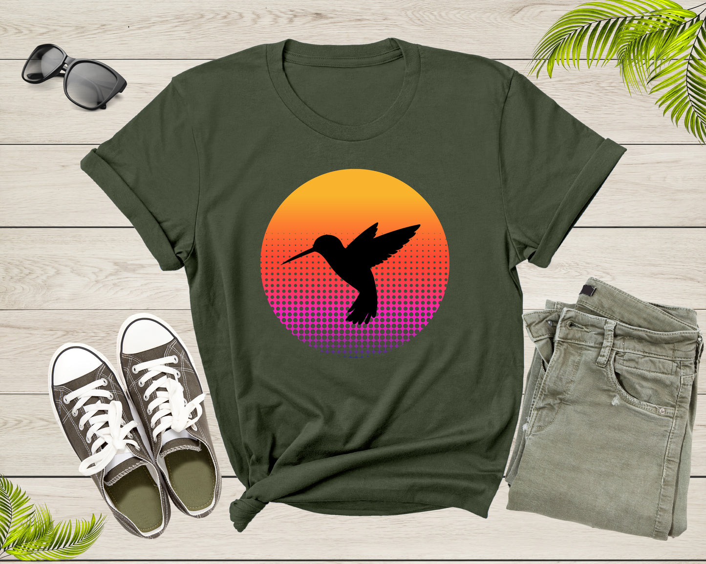 Retro Hummingbird Bird Lover Gift Shirt For Men Women Kids Ladies Boys Girls Hummingbird Gifts For Mom Dad Tshirt Cute Bird Graphic T-shirt