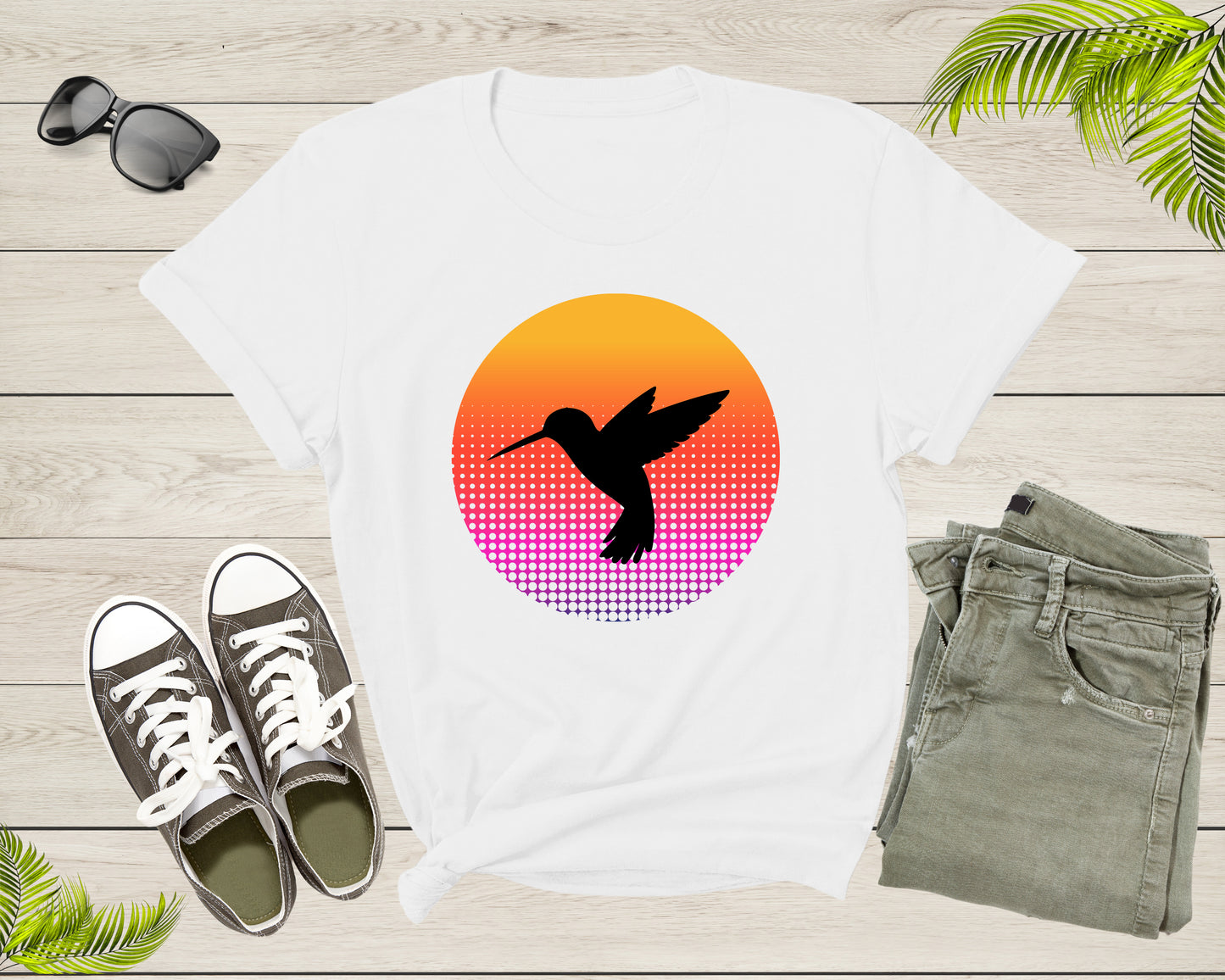 Retro Hummingbird Bird Lover Gift Shirt For Men Women Kids Ladies Boys Girls Hummingbird Gifts For Mom Dad Tshirt Cute Bird Graphic T-shirt