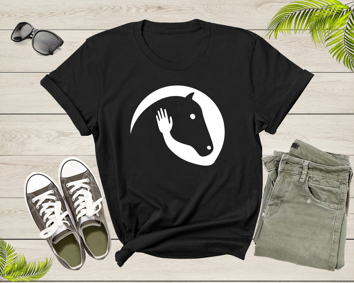 Cool Horse Pony Lover Gift Shirt For Men Women Kids Girls Boys Aesthetic Horse Lover Gift Ideas Tshirt Graphic Horse Head Silhouette T-shirt