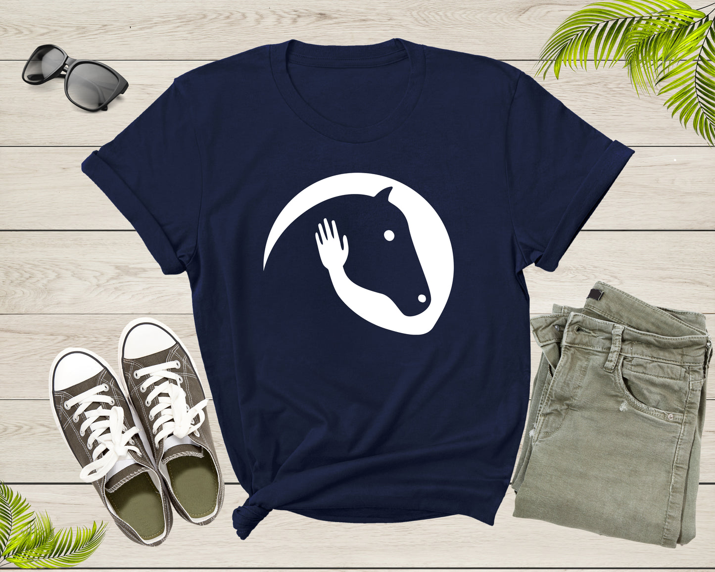 Cool Horse Pony Lover Gift Shirt For Men Women Kids Girls Boys Aesthetic Horse Lover Gift Ideas Tshirt Graphic Horse Head Silhouette T-shirt