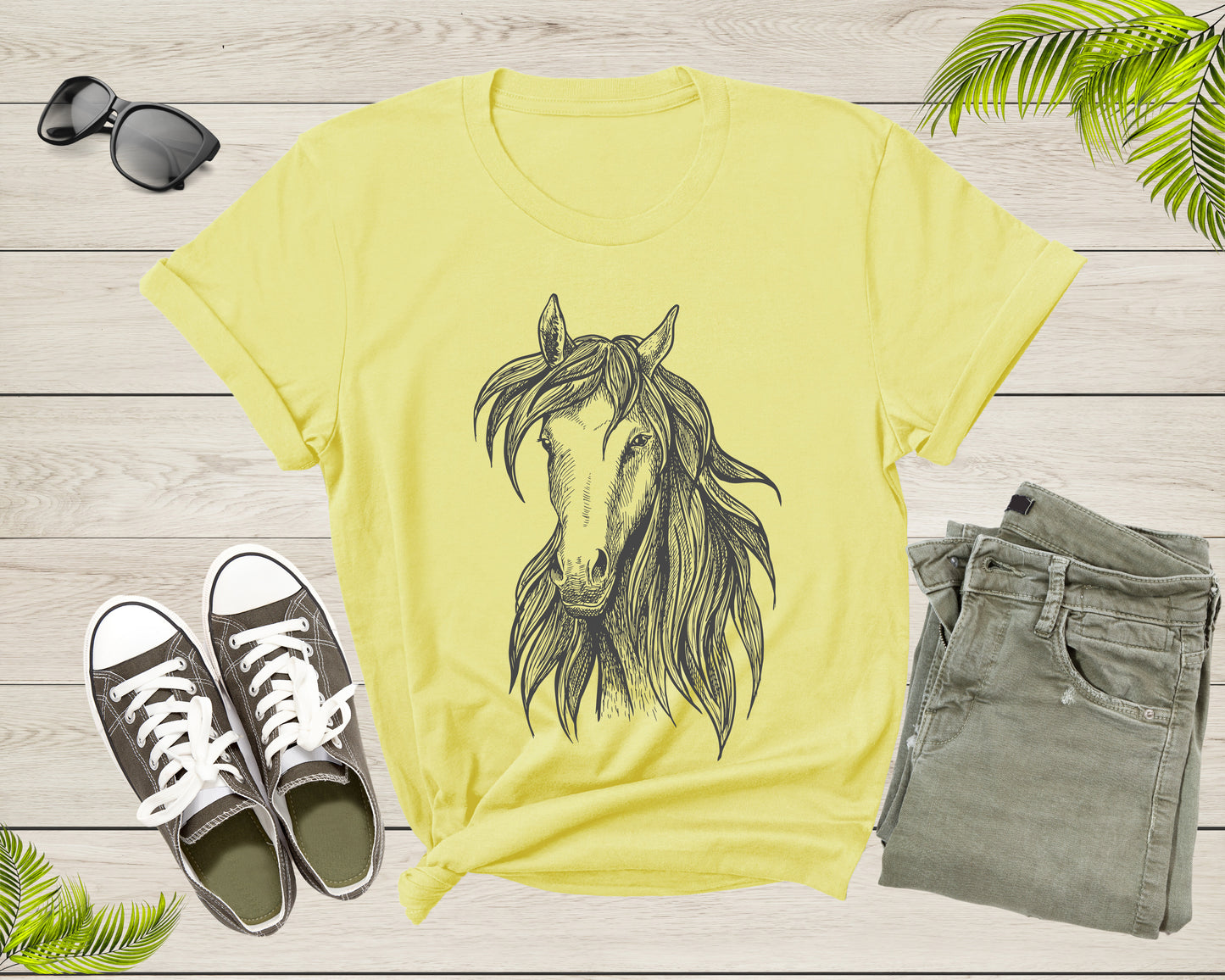 Cool Horse Pony Lover Gift Shirt For Men Women Kids Girls Boys Aesthetic Horse Lover Gift Ideas Tshirt Graphic Horse Head Silhouette T-shirt