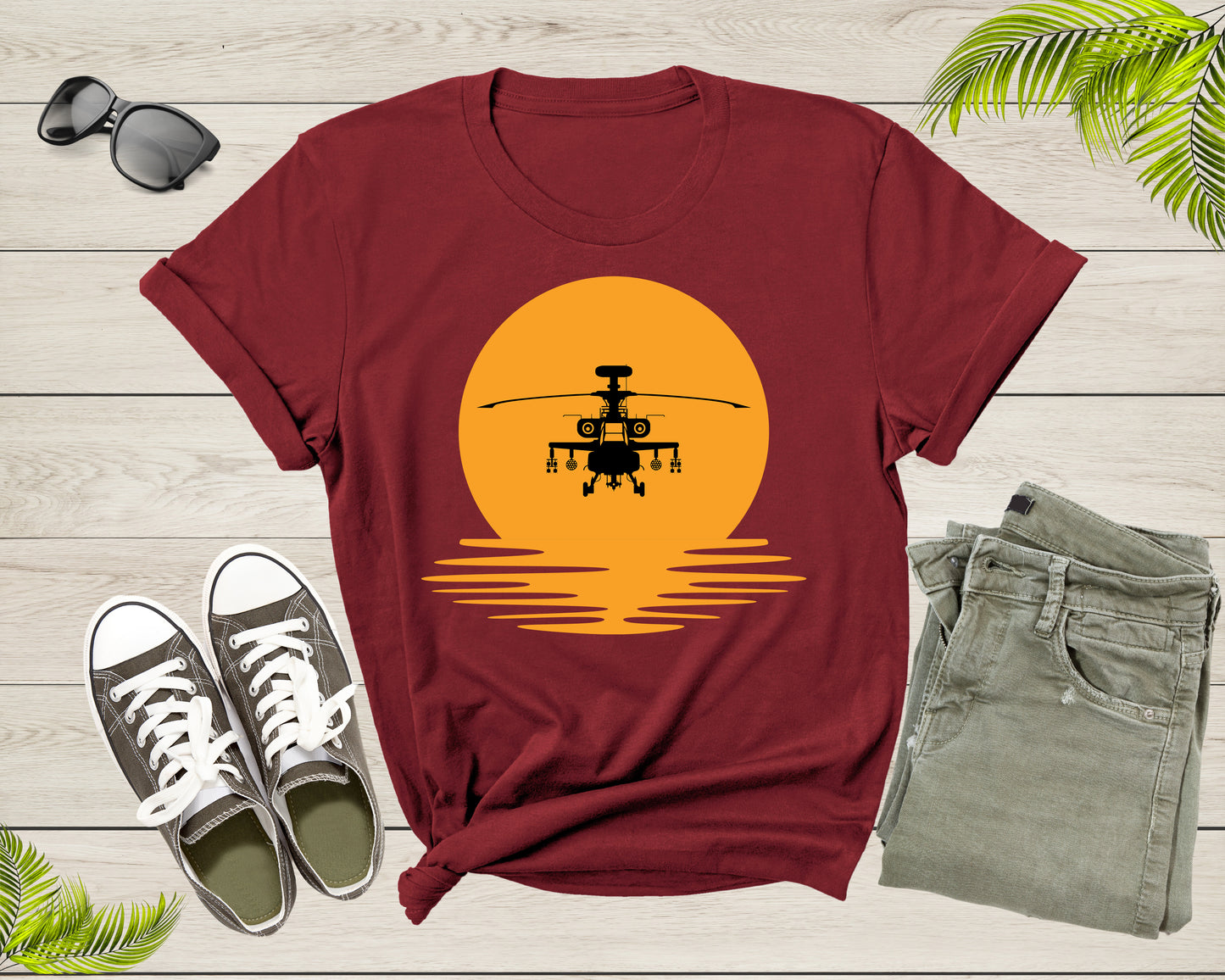 Sunset Apache Helicopter Shirt Pilot Aviation Shirt Gift For Pilot Military Pilot Gift Aviation Shirt Women Men Pilot Gifts For Men Women