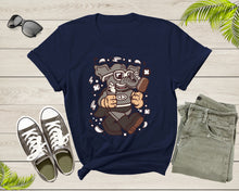 Load image into Gallery viewer, Superhero Elephant with Sunglasses Walking Eating Ice Cream T-Shirt Elephant Lover Gift T Shirt for Men Women Kids Boys Girls Teens Tshirt