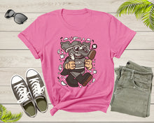 Load image into Gallery viewer, Superhero Elephant with Sunglasses Walking Eating Ice Cream T-Shirt Elephant Lover Gift T Shirt for Men Women Kids Boys Girls Teens Tshirt