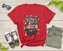 Load image into Gallery viewer, Superhero Elephant with Sunglasses Walking Eating Ice Cream T-Shirt Elephant Lover Gift T Shirt for Men Women Kids Boys Girls Teens Tshirt