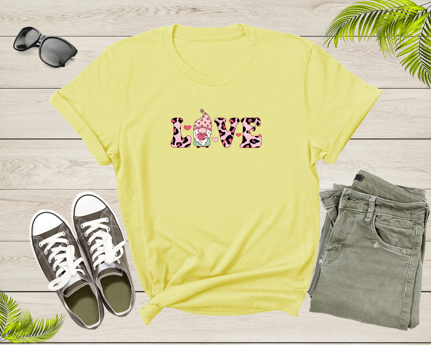 Valentine's Day Red Love Gnome Gifts for Her and Him Heart T-Shirt Cute Gnome Shirt Valentines Day Gift Love Shirt Gnome Love Heart Tshirt