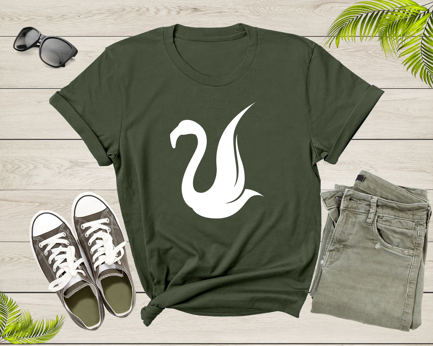 White Bird Flamingo Beautiful Wildlife Nature Animal Bird T-Shirt Flamingo Bird Lover Gift T Shirt for Men Women Girls Boys Teens Tshirt