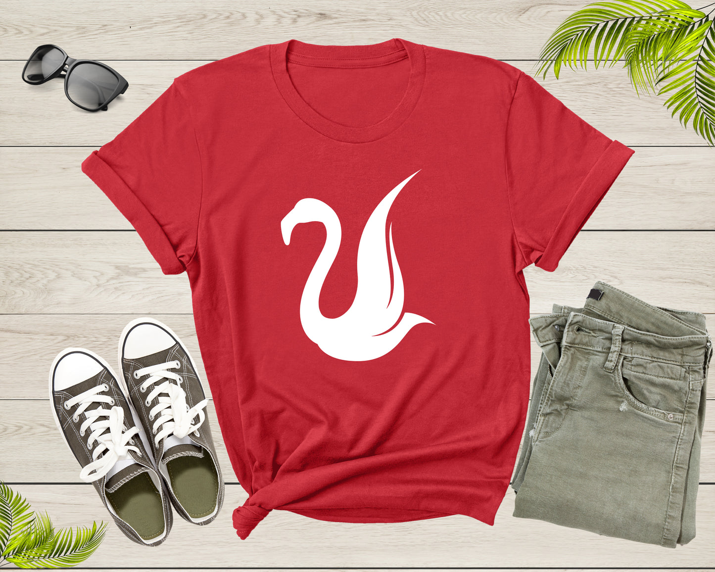 White Bird Flamingo Beautiful Wildlife Nature Animal Bird T-Shirt Flamingo Bird Lover Gift T Shirt for Men Women Girls Boys Teens Tshirt