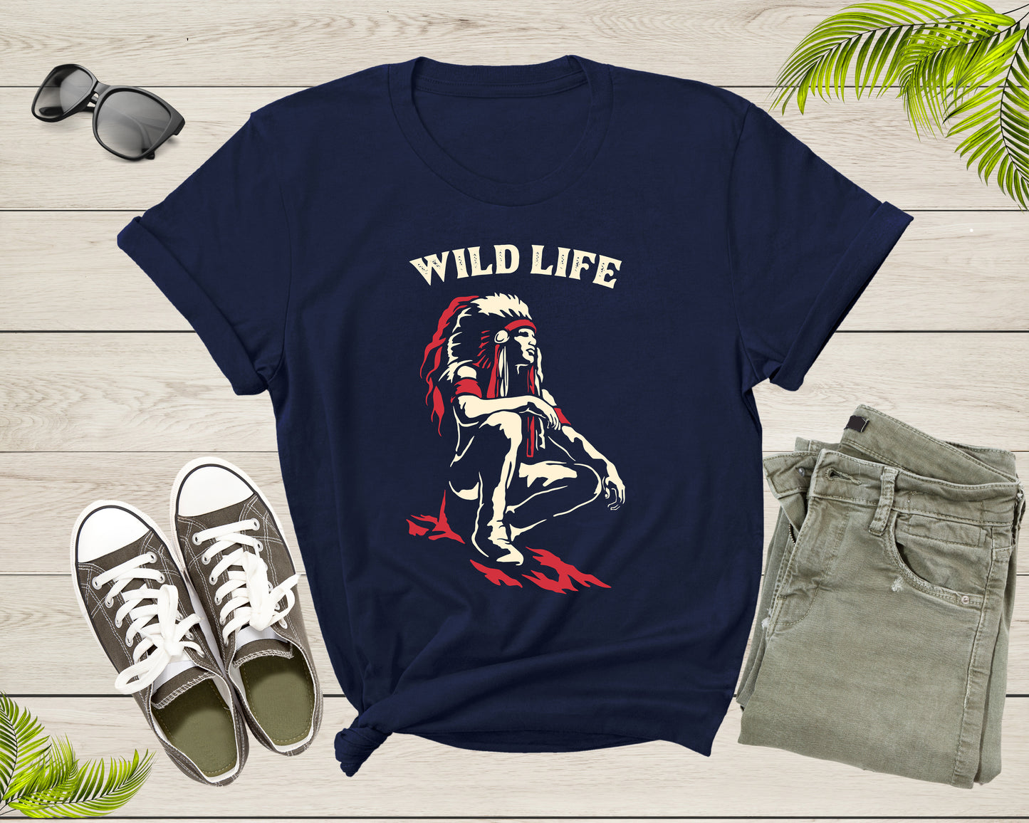 Wild Life Cool Native American Indian Indigenous People T-Shirt Native Historic Gift Lover T Shirt for Men Women Boys Girls Teens Tshirt