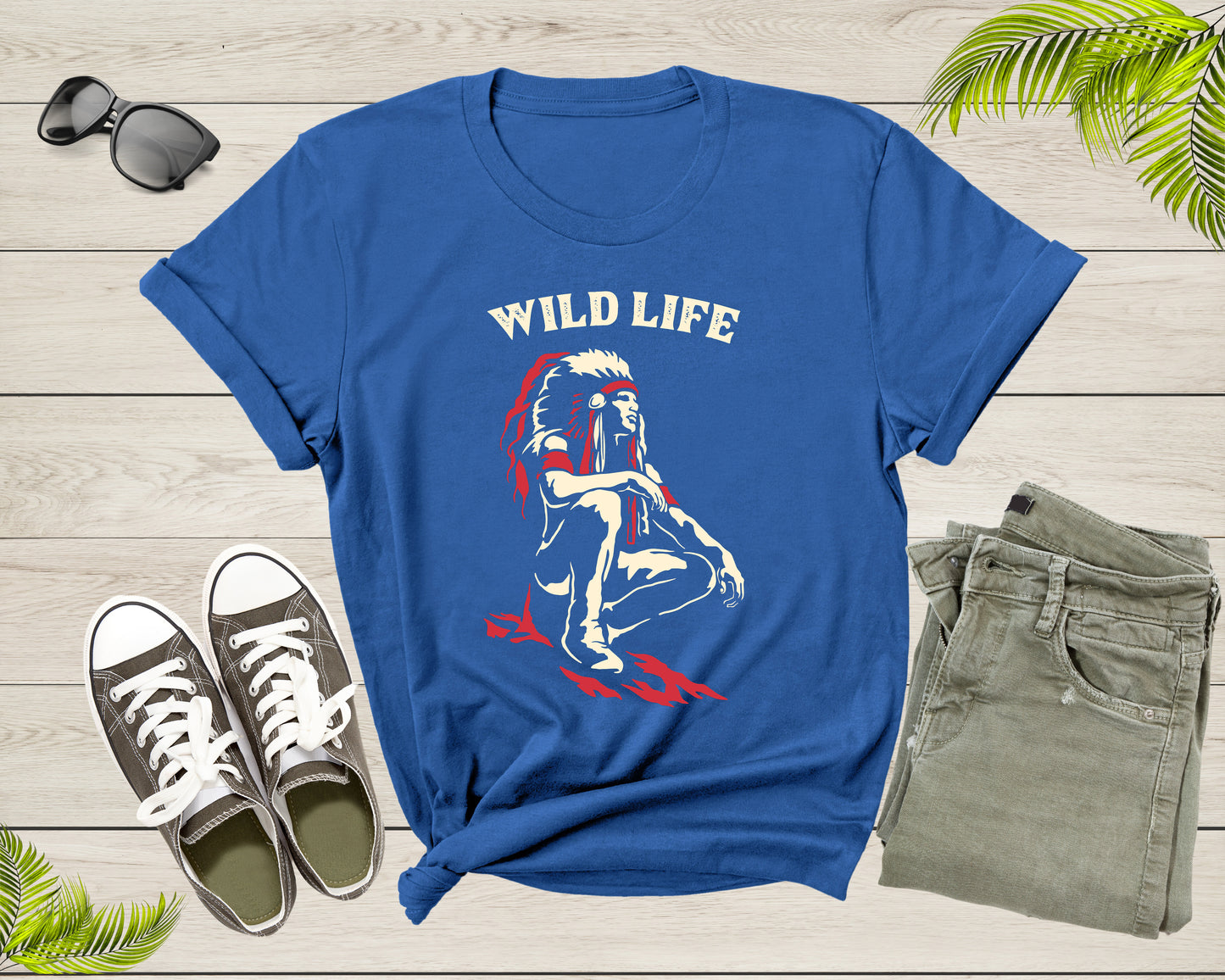 Wild Life Cool Native American Indian Indigenous People T-Shirt Native Historic Gift Lover T Shirt for Men Women Boys Girls Teens Tshirt