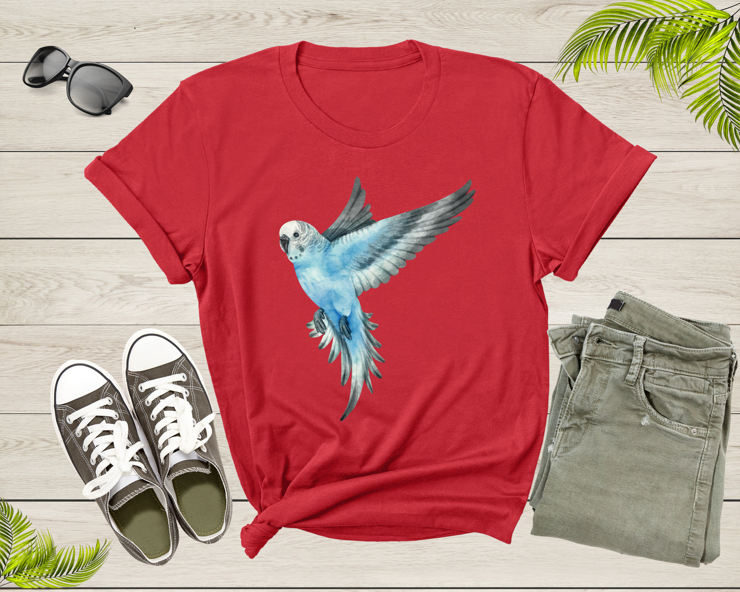 Womens Mens Cute Flying Parakeet Budgie Bird Lover Gift Shirt Present For Parakeet Lover Bird Owner Tshirt For Men Women Boys Girls T-shirt