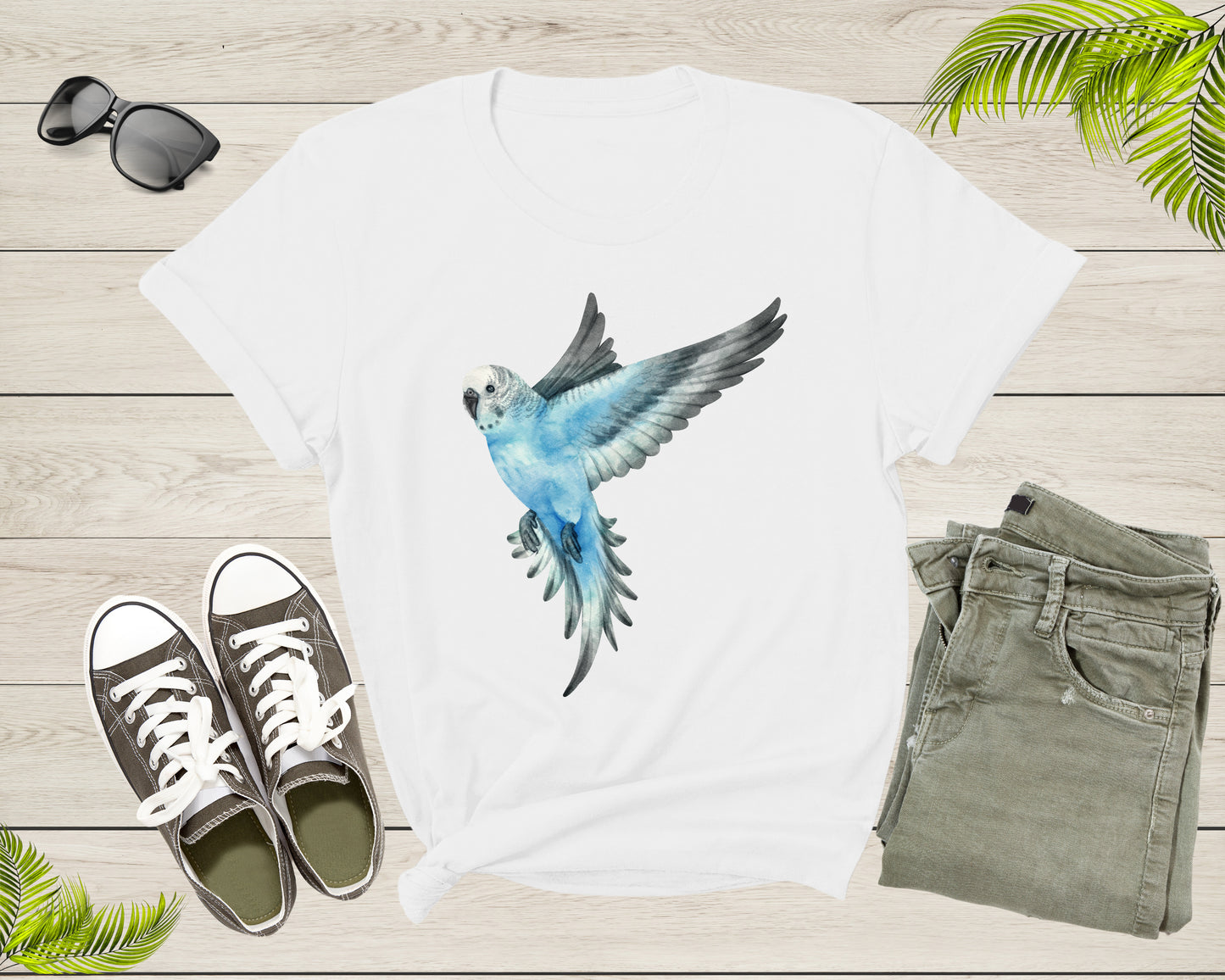 Womens Mens Cute Flying Parakeet Budgie Bird Lover Gift Shirt Present For Parakeet Lover Bird Owner Tshirt For Men Women Boys Girls T-shirt