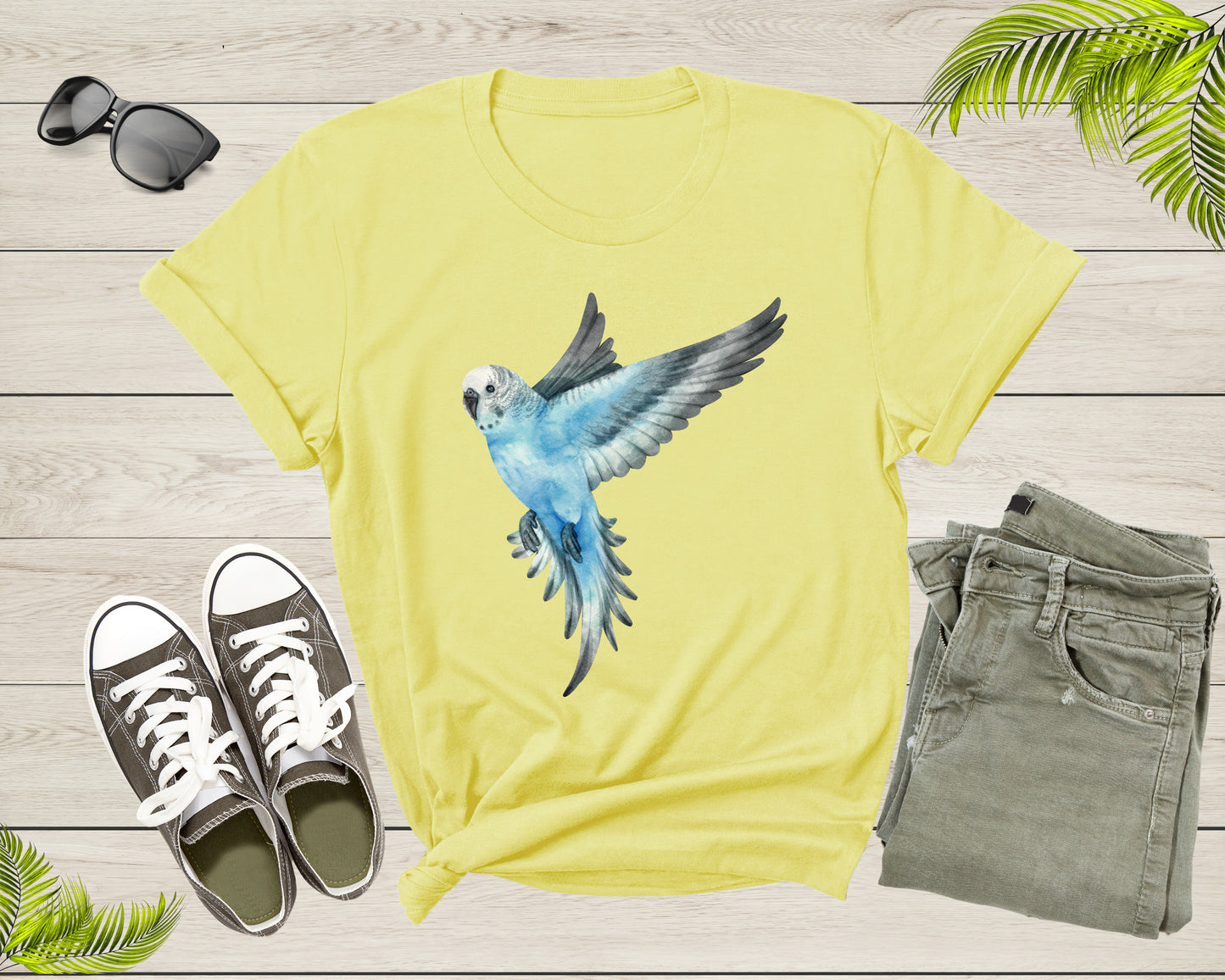 Womens Mens Cute Flying Parakeet Budgie Bird Lover Gift Shirt Present For Parakeet Lover Bird Owner Tshirt For Men Women Boys Girls T-shirt