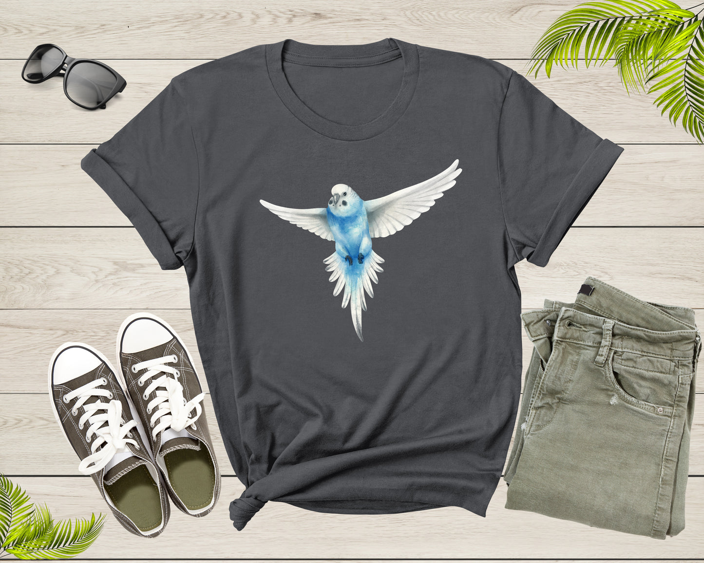 Womens Mens Cute Flying Parakeet Budgie Bird Lover Gift Shirt Present For Parakeet Lover Bird Owner Tshirt For Men Women Boys Girls T-shirt