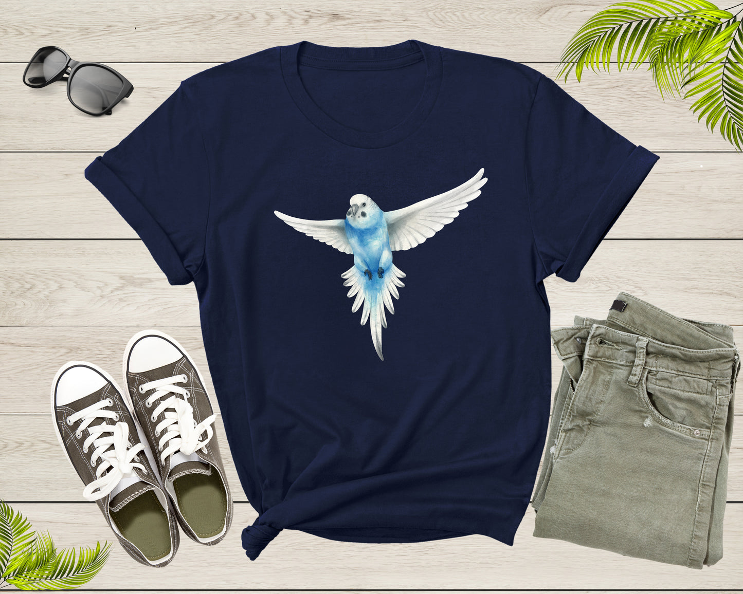 Womens Mens Cute Flying Parakeet Budgie Bird Lover Gift Shirt Present For Parakeet Lover Bird Owner Tshirt For Men Women Boys Girls T-shirt