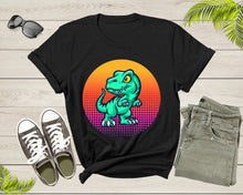 Load image into Gallery viewer, Cool Dinosaur T-Rex Animal Bird at Sunset for Men Women Kids T-Shirt Dino T Shirt Gift for Men Women Kids Boys Girls Cute Trex Dino Tshirt