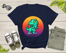 Load image into Gallery viewer, Cool Dinosaur T-Rex Animal Bird at Sunset for Men Women Kids T-Shirt Dino T Shirt Gift for Men Women Kids Boys Girls Cute Trex Dino Tshirt
