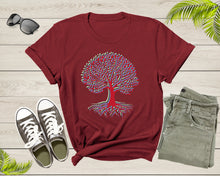 Load image into Gallery viewer, Cool Colorful Multicolor Single Tree Roots Leaves Nature T-Shirt Graphic Design Tree Lover Gift for Men Women Boys Girls Teens Tshirt