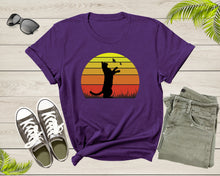 Load image into Gallery viewer, Cute Cat Kitten Animal Playing with Butterfly at Sunset T-Shirt Kitten Cat Owner Lover Gift T Shirt for Men Women Boys Girls Tshirt