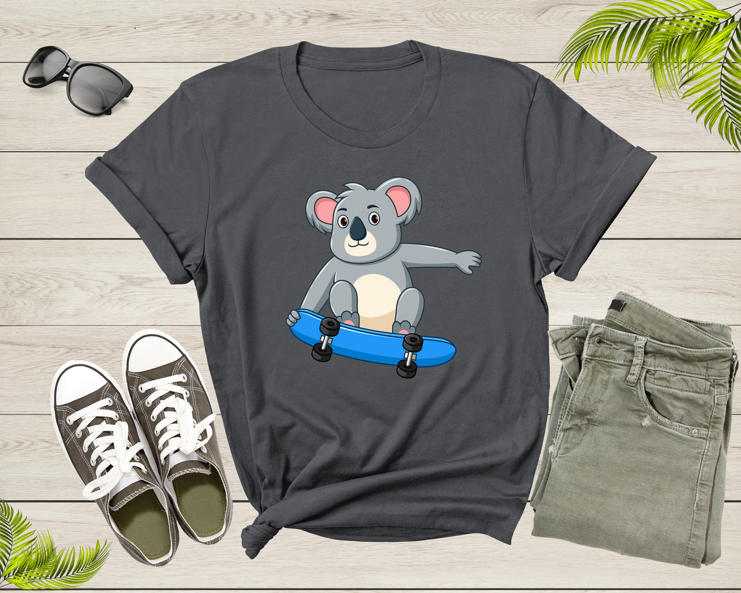 Skateboarding Cool Koala Skateboard Cute Sporty Animal T-Shirt Koala Skateboarder Lover Gift T Shirt for Men Women Boys Girls Tshirt