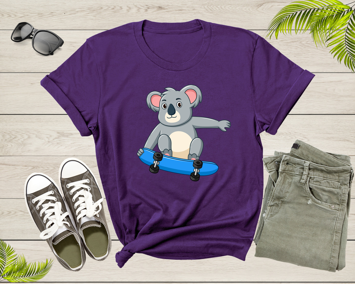 Skateboarding Cool Koala Skateboard Cute Sporty Animal T-Shirt Koala Skateboarder Lover Gift T Shirt for Men Women Boys Girls Tshirt
