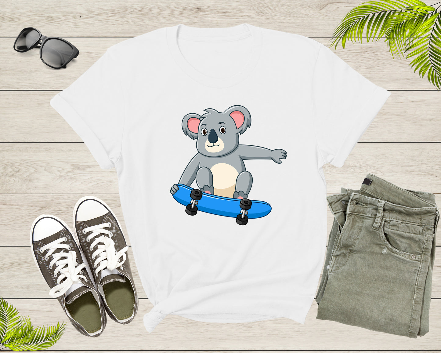 Skateboarding Cool Koala Skateboard Cute Sporty Animal T-Shirt Koala Skateboarder Lover Gift T Shirt for Men Women Boys Girls Tshirt