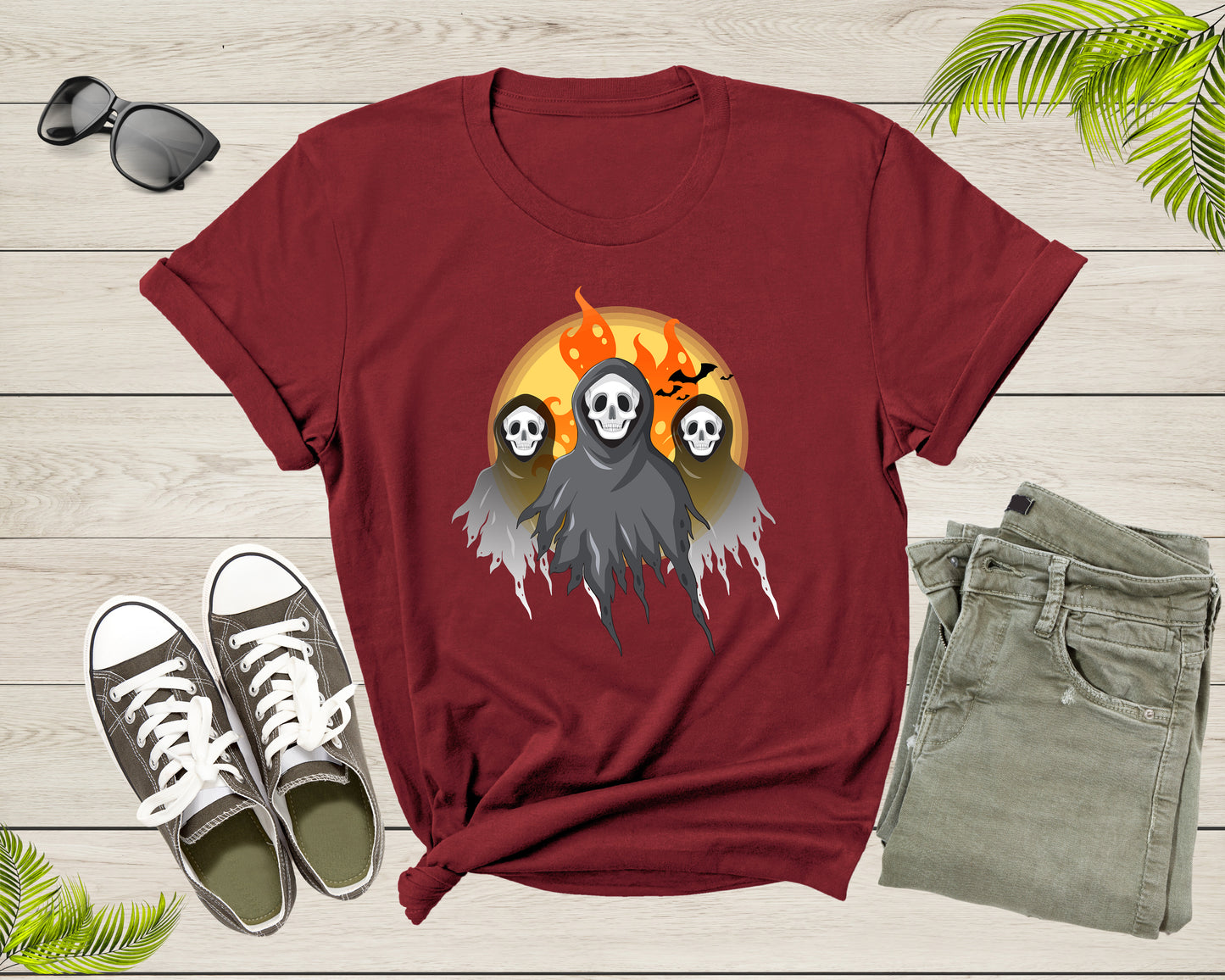 Halloween Ghost Lover Gift Men Women Kids Boys Girls Present T-Shirt Cool Spooky Halloween Lover Gift for Teens Graphic Design Tshirt