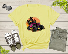 Load image into Gallery viewer, Cool Monster Truck Offroad Truck at Sunset Moving on Terrain T-Shirt Monster Truck Lover Gift T Shirt for Men Women Boys Girls Tshirt