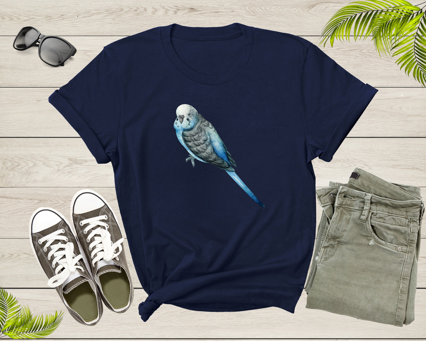 Cool Flying Wings Blue Parakeet Budgie Bird Tropical Animal T-Shirt Budgie Lover Owner Gift for Men Women Boys Girls Teens Graphic Tshirt