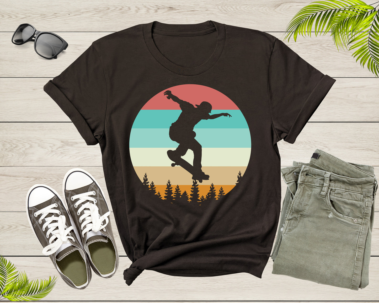 Vintage Retro Skateboarding Skateboarder For Men Boys Gift T-Shirt Skateboarder Skating Lover Gift for T Shirt for Women Girls Teens