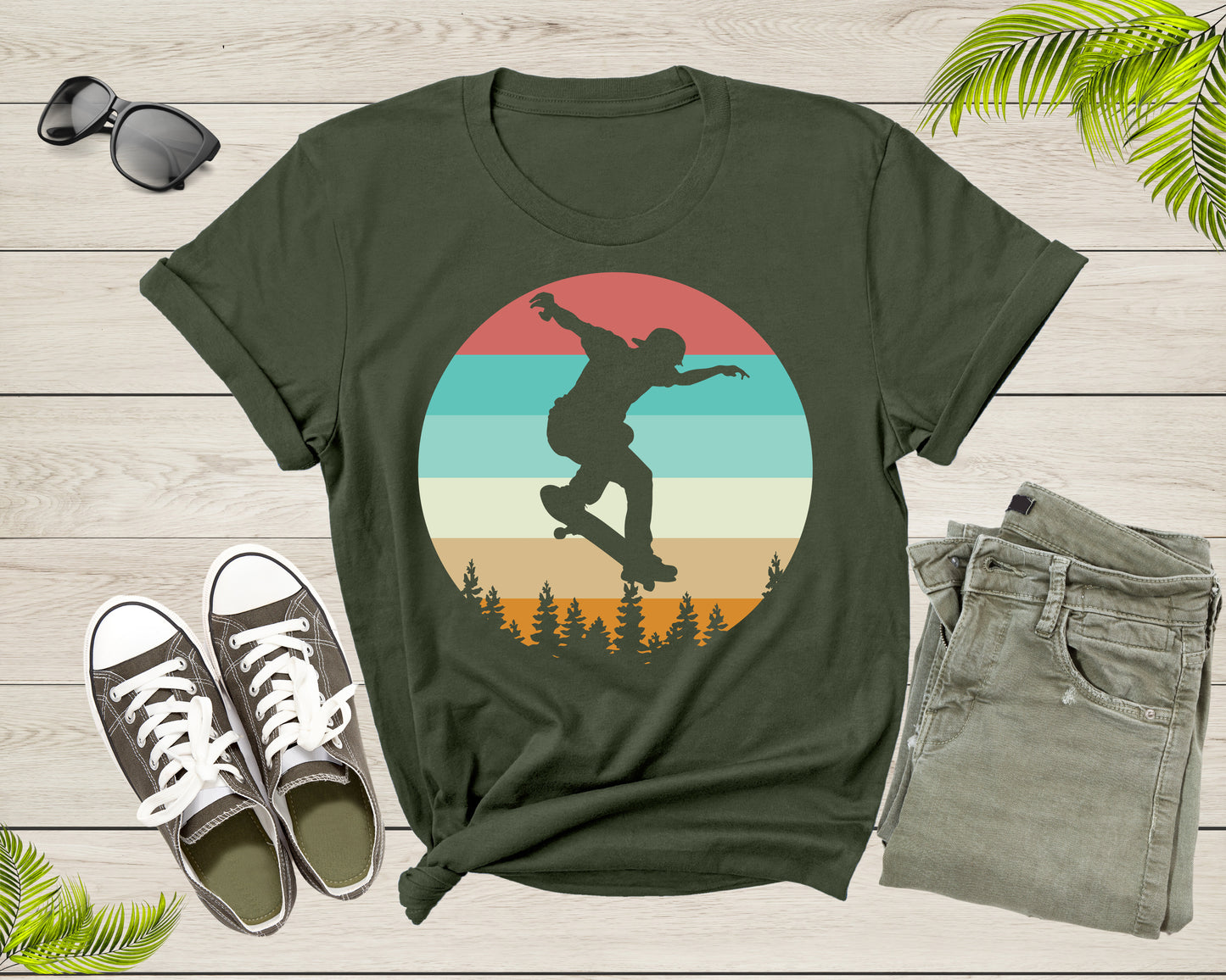 Vintage Retro Skateboarding Skateboarder For Men Boys Gift T-Shirt Skateboarder Skating Lover Gift for T Shirt for Women Girls Teens
