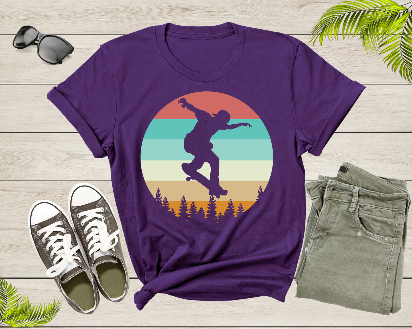 Vintage Retro Skateboarding Skateboarder For Men Boys Gift T-Shirt Skateboarder Skating Lover Gift for T Shirt for Women Girls Teens