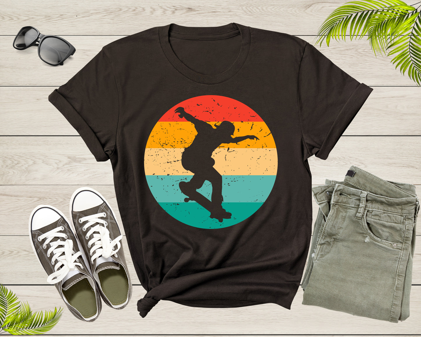 Vintage Retro Skateboarding Skateboarder For Men Boys Gift T-Shirt Skateboarder Skating Lover Gift for T Shirt for Women Girls Teens