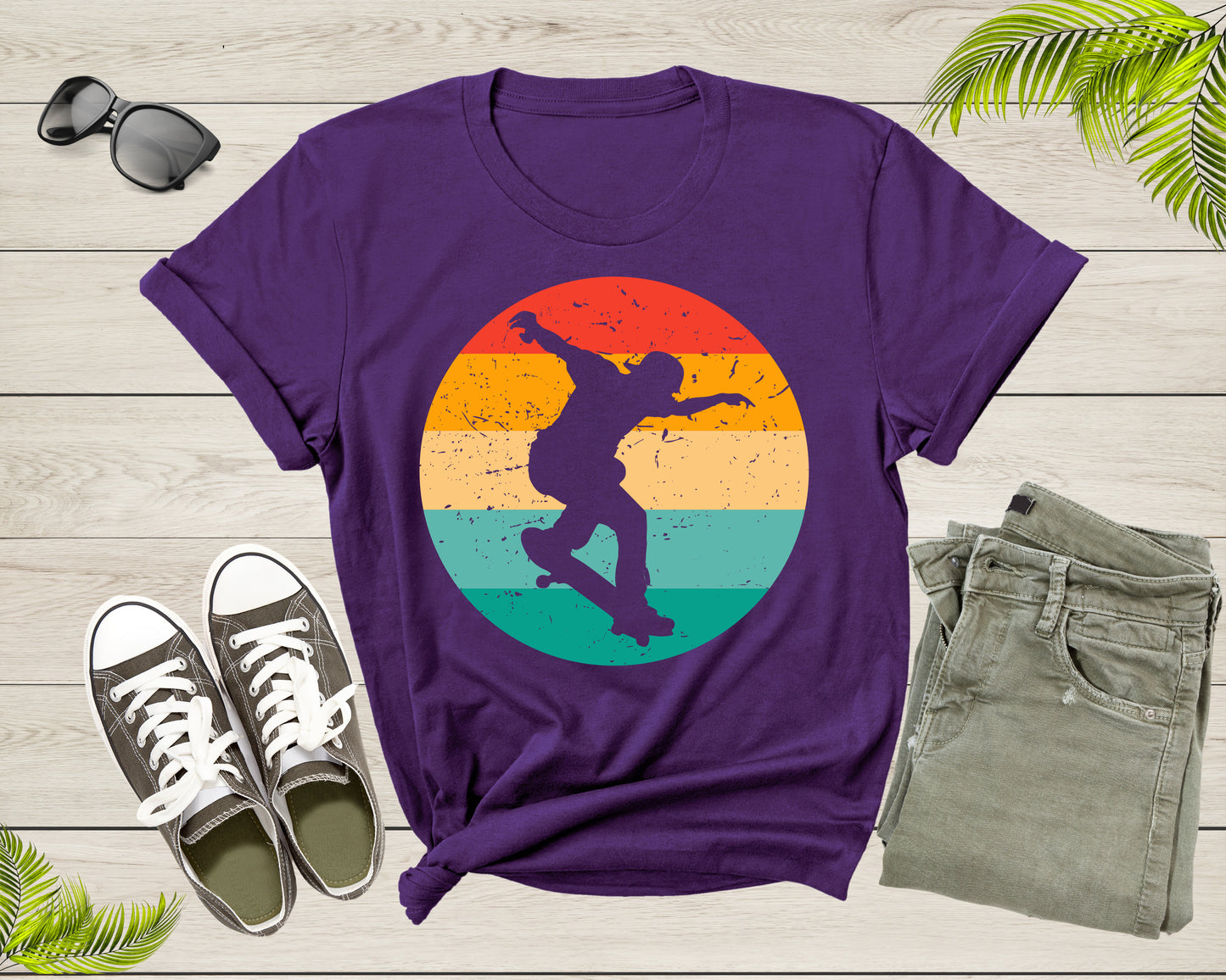 Vintage Retro Skateboarding Skateboarder For Men Boys Gift T-Shirt Skateboarder Skating Lover Gift for T Shirt for Women Girls Teens