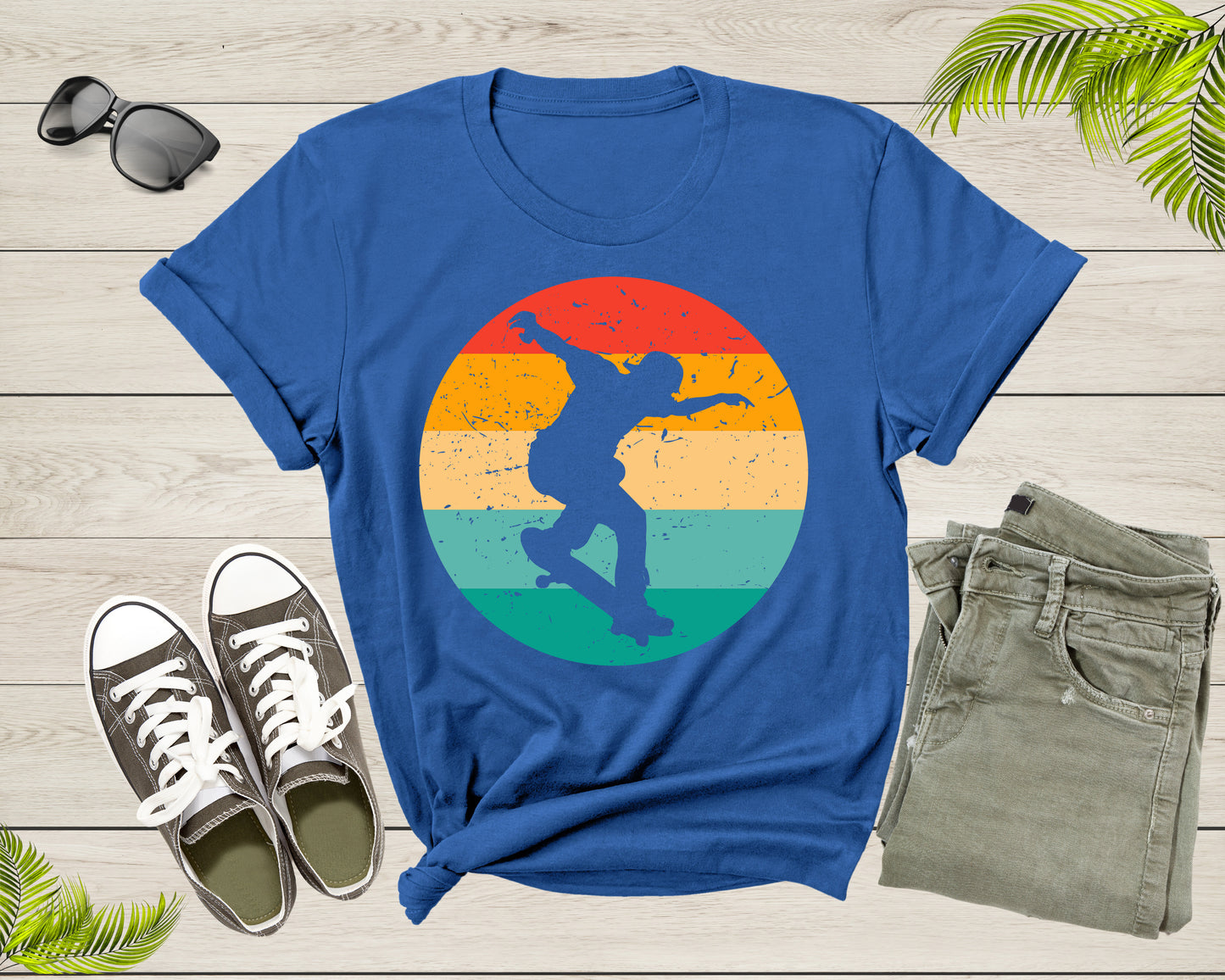 Vintage Retro Skateboarding Skateboarder For Men Boys Gift T-Shirt Skateboarder Skating Lover Gift for T Shirt for Women Girls Teens