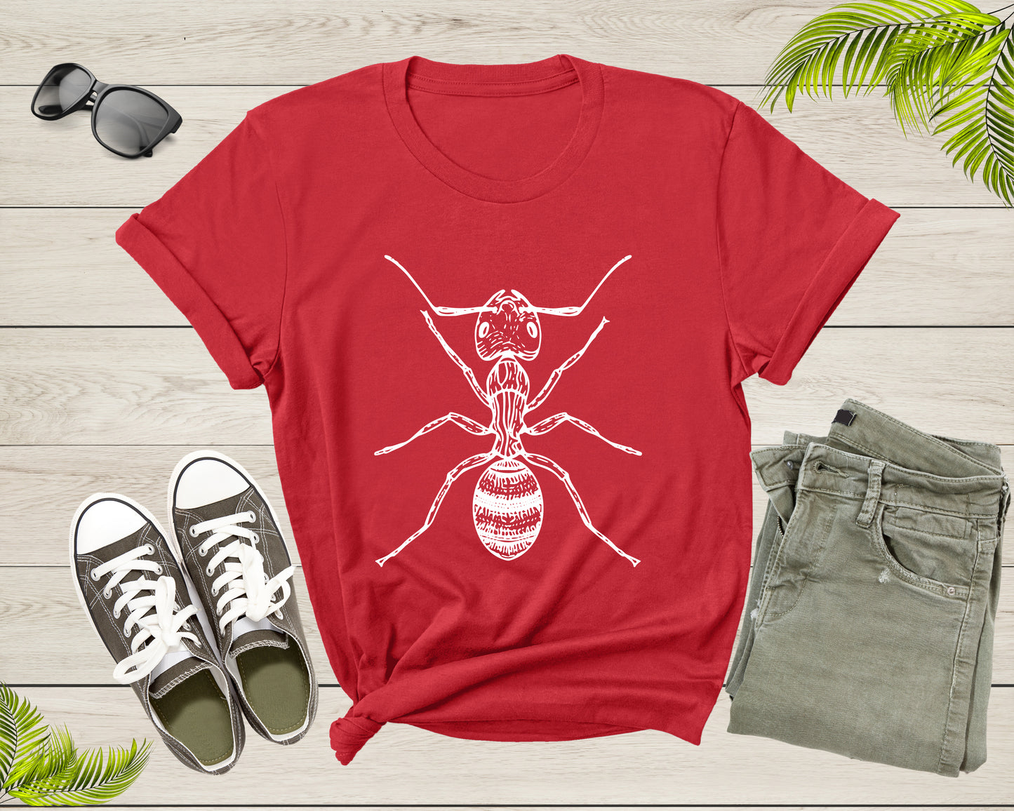 Cute Fire Ant Gift Shirt For Mens Womens Kids Red Ant Lover Tshirt Cool Ant Bug Termite Silhouette Graphic Design Print Boys Girls T-shirt