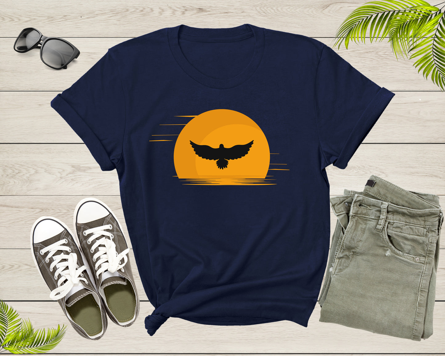Cool Flying Eagle Bird At Sunset For Women Men T-shirt Soaring American Eagle Bird For Boys Girls Youth Shirt Bald Eagle Bird Gift Tshirt