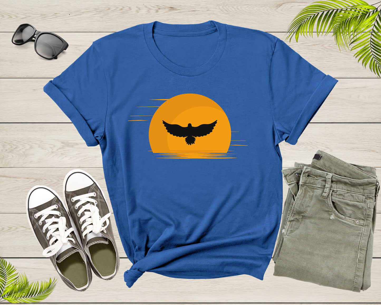 Cool Flying Eagle Bird At Sunset For Women Men T-shirt Soaring American Eagle Bird For Boys Girls Youth Shirt Bald Eagle Bird Gift Tshirt