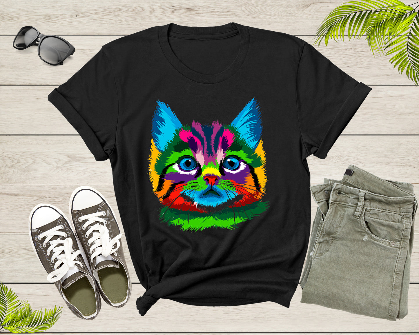 Cute Cool Cat Kitten Lover Print Graphic Gift Men Women Kids T-Shirt Colorful Cat Kitten Pet Owner Animal T Shirt for Teens Boys Girls