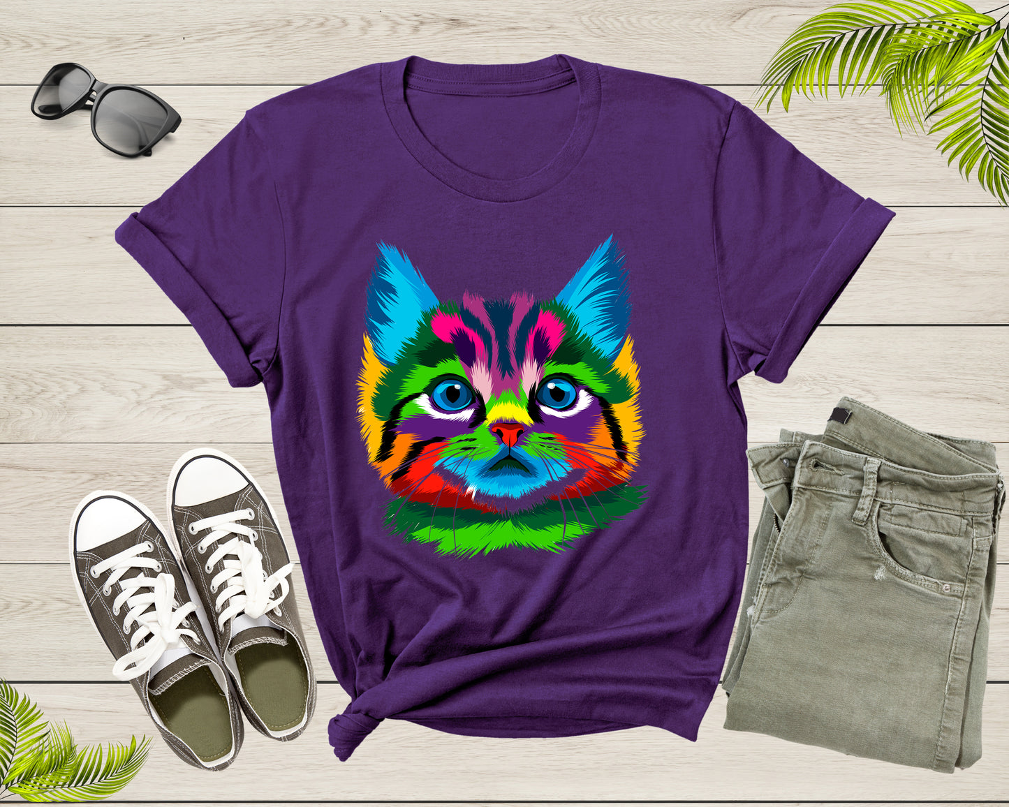 Cute Cool Cat Kitten Lover Print Graphic Gift Men Women Kids T-Shirt Colorful Cat Kitten Pet Owner Animal T Shirt for Teens Boys Girls