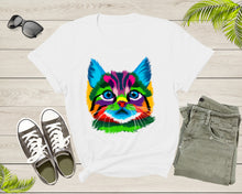 Load image into Gallery viewer, Cute Cool Cat Kitten Lover Print Graphic Gift Men Women Kids T-Shirt Colorful Cat Kitten Pet Owner Animal T Shirt for Teens Boys Girls