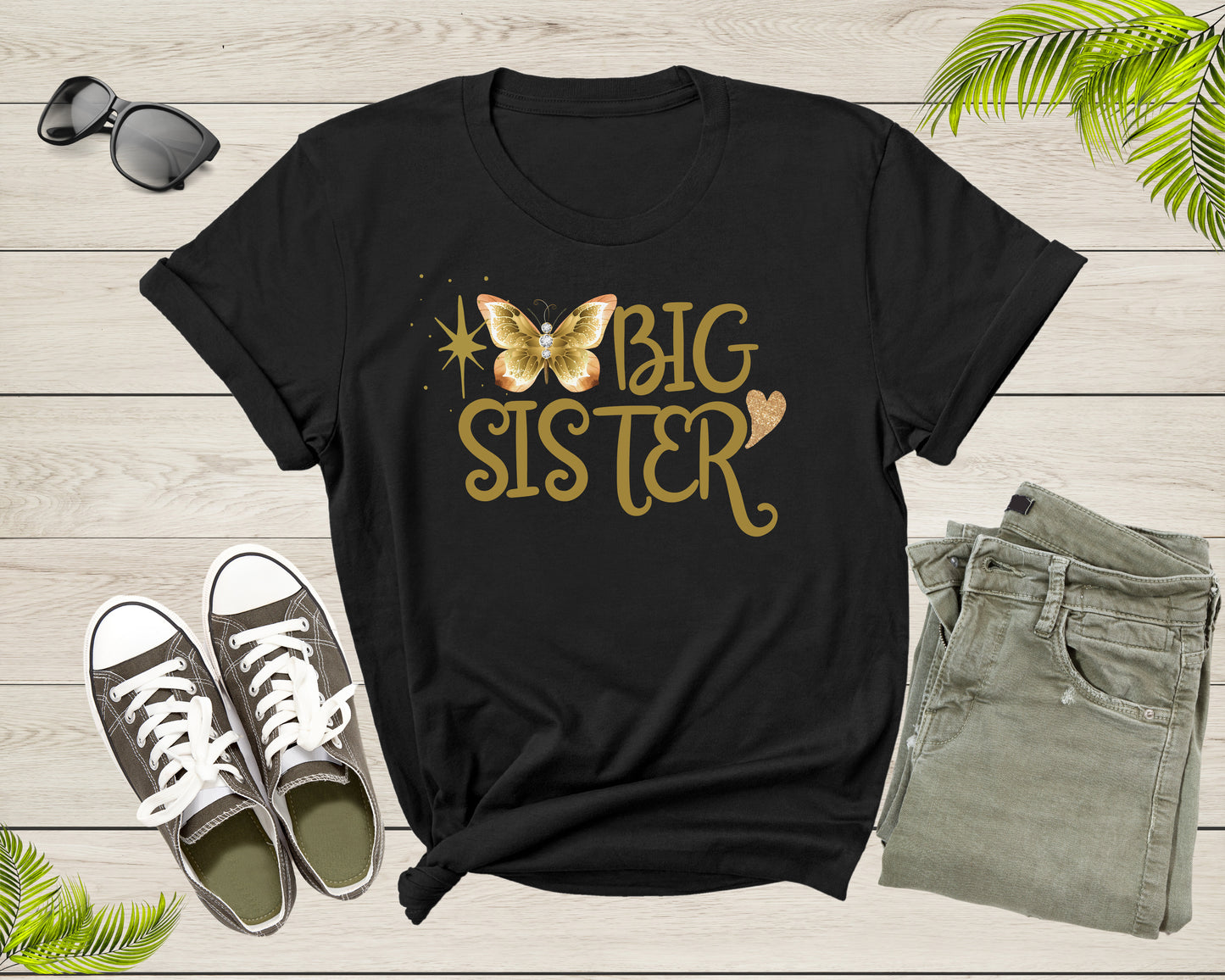 Funny Retro Big Sister Gift Present For Girl Teenager Women T-Shirt Big Sister Lover Graphic Design T Shirt for Girls Teens Tshirt